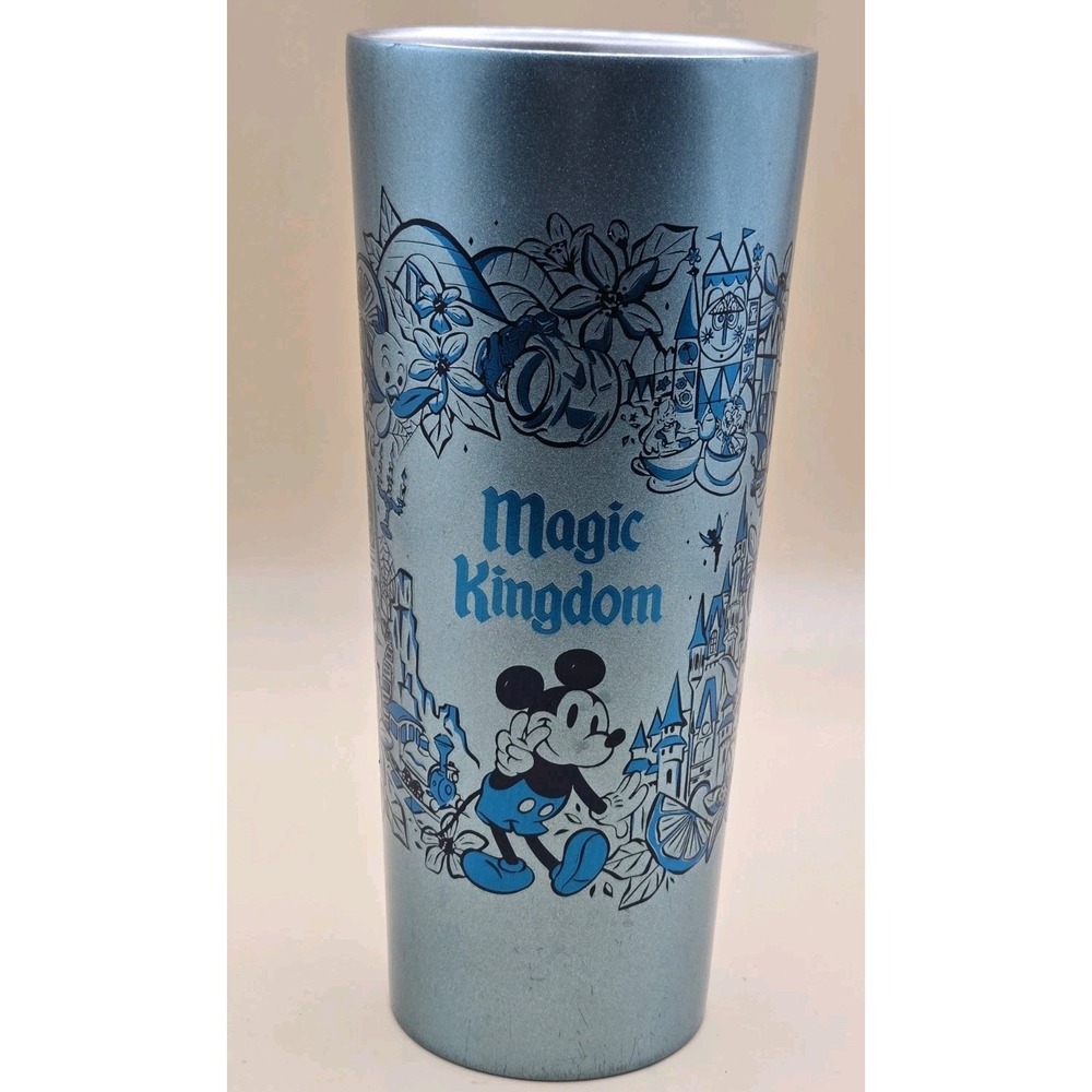 Disney Shimmering Magic Kingdom Starbucks 24oz Stainless Steel Tumbler No Lid